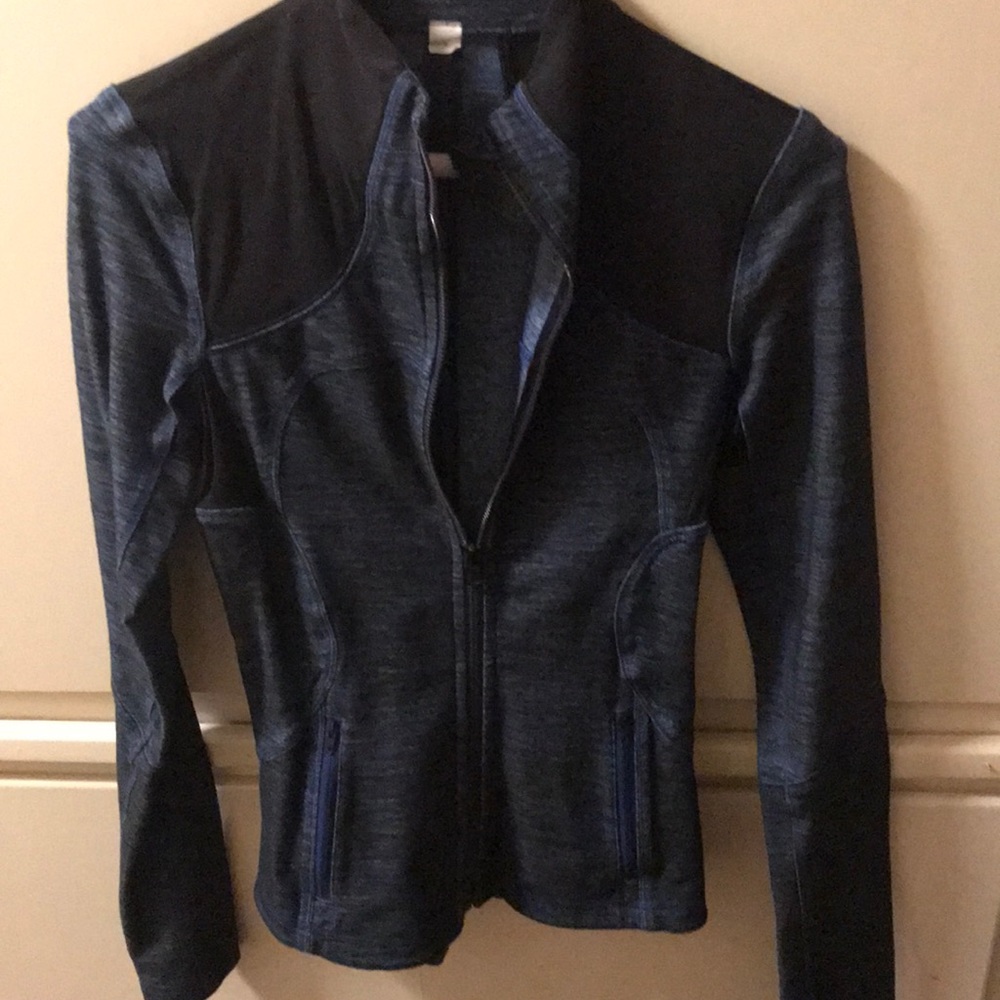 Lululemon zip-up jacket, navy/black, size 4